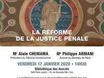 Formation ADAIPE : " la re ?forme de la Justice pe ?nale" le 17 janvier à Nice