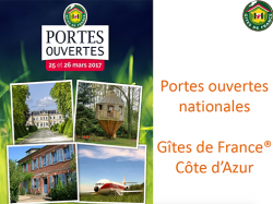 Les Gîtes de France Côte d'Azur ouvrent leurs portes les 25 et 26 mars !