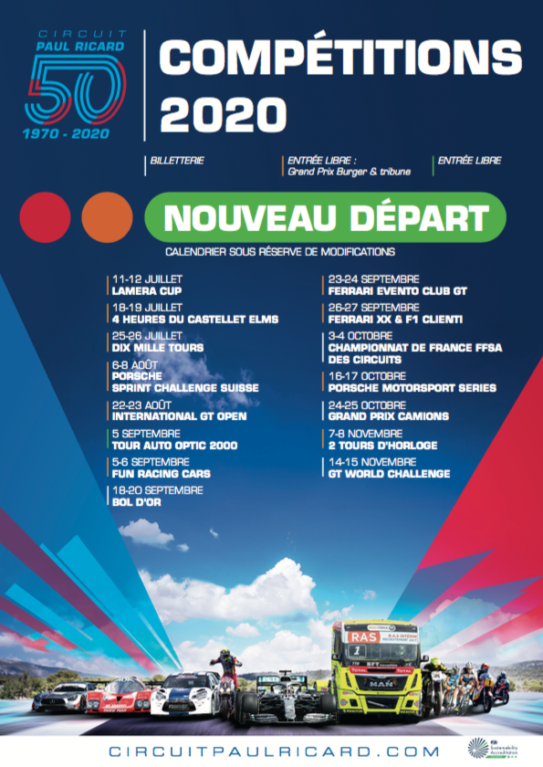 Circuit Paul Ricard : un calendrier optimisé et révisé ! - Petites Affiches des Alpes Maritimes