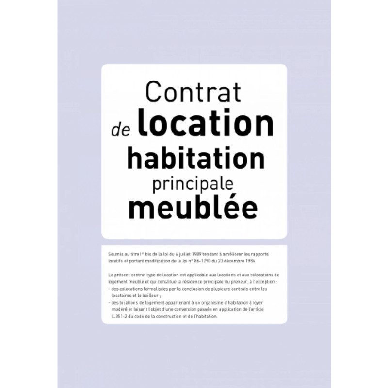 Bail Meublé Bail Meublé