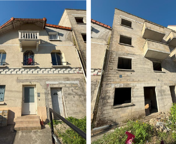 Un bâtiment d'habitation et un Immeuble en construction à Villepinte