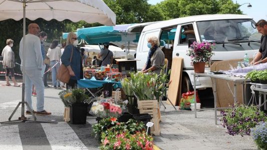 Malgré les consignes sanitaires, le marché séduit ses premiers clients