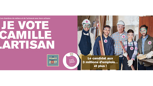 Les artisans ont choisi leur candidat dans la campagne présidentielle : Camille LARTISAN