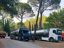 Les transporteurs routiers en renfort des sapeurs-pompiers du Var
