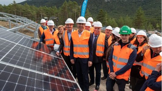 Le chantier de la future centrale photovoltaïque à Saint-Auban avance