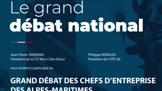La CCI Nice Côte d'Azur et l'UPE06 invitent les chefs d'entreprise à débattre le 21 février 