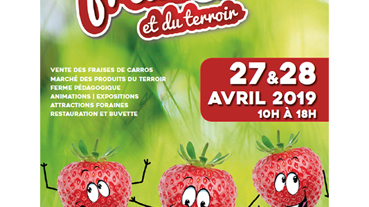Venez déguster les fraises du canton de Carros à la Fête des fraises !