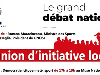 Réunion d'initiative citoyenne sur le thème "Démocratie, Citoyenneté et Sport" le 27 février 2019