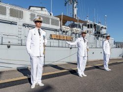 Frédéric Garrouste, commandant du chasseur de mines tripartite CAPRICORNE