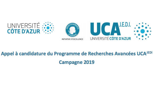 Appel à candidature du Programme de Recherches Avancées UCAJEDI Campagne 2019