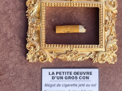 "Cent filtres" : à Nice, l'artiste Toolate encadre les mégots jetés au sol pour dénoncer l'incivisme