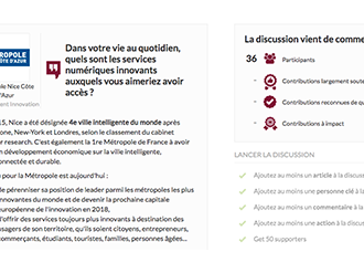 La Métropole Nice Côte d'Azur expérimente « Civocracy », plateforme de démocratie participative innovante et numérique
