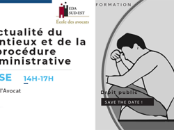 Formation EDA Sud Est : Actualité du contentieux et de la procédure administrative
