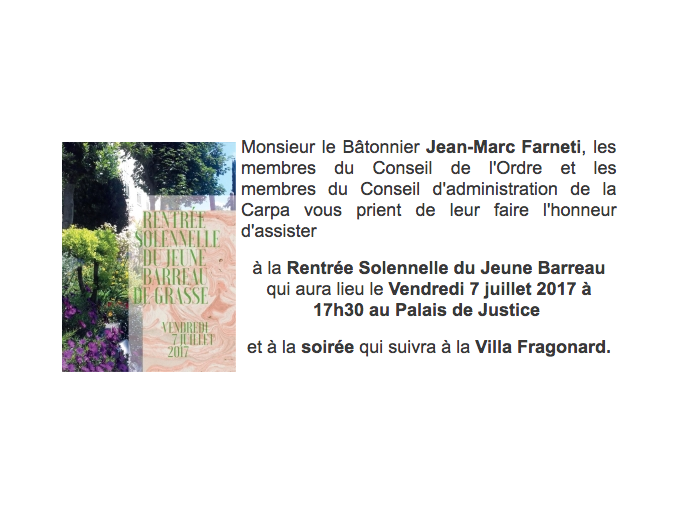 Barreau de Grasse : (…)