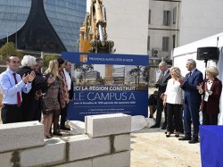 Pose de la 1ère pierre de CAMPUS A, l'Etablissement régional d'excellence de l'apprentissage en Provence-Alpes-Côte d'Azur