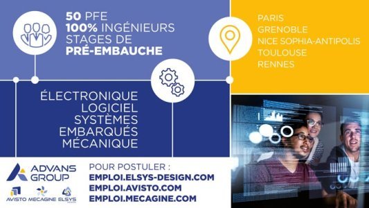 ADVANS Group recrute 50 stagiaires en ingénierie électronique, logicielle ou mécanique