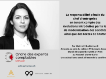 Monaco - Conférence sur la responsabilité pénale du chef d'entreprise (évolutions et enjeux)