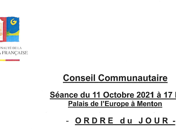 Conseil Communautaire (…)