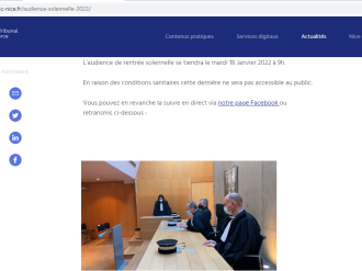 TC DE NICE : Aucune audience annulée en 2021