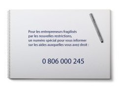Le numéro spécial d'information sur les mesures d'urgences pour les entreprises en difficulté est effectif