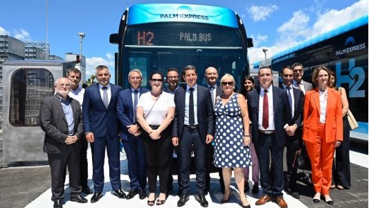 L'agglomération Cannes Lérins met en service sa station urbaine d'hydrogène renouvelable pour alimenter ses bus