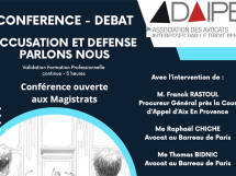 Nice : conférence annuelle de l'ADAIPE sur le thème « Accusation et Défense : Parlons Nous »