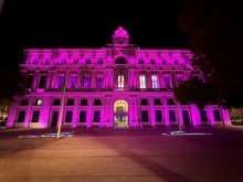L'Hôtel de Ville de Cannes s'illumine en rose pour la lutte contre le cancer du sein