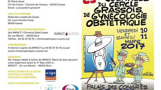 Conférence Grand public "les cancers évitables" au Palais des Congrès de Grasse