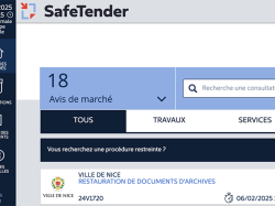 Entreprises : Nouveau portail de marchés publics de la Métropole Nice Côte d'Azur, la Ville de Nice et le CCAS