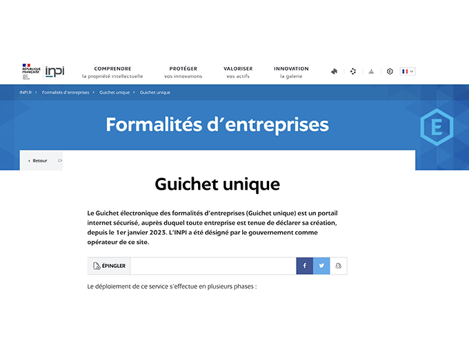 Guichet unique des formal
