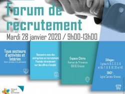Forum de Recrutement : mardi 28 janvier à l'Espace Chiris à Grasse 