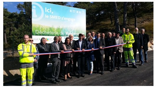 Inauguration du nouveau centre technique du Pays de Grasse et de la nouvelle plateforme de déchetterie du SMED à Valderoure