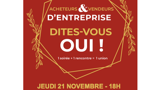 Soirée transmission-reprise d'entreprise de la CMA le 21 novembre !