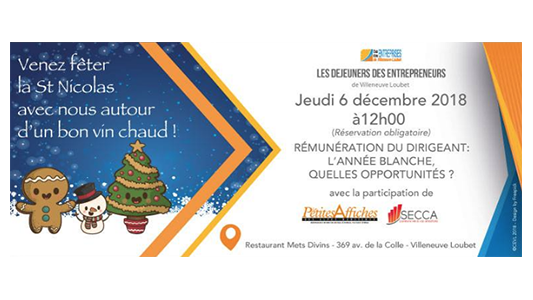 Déjeuner Club des entreprises Villeneuve Loubet : "Rémunération du Dirigeant et actualité loi finances"