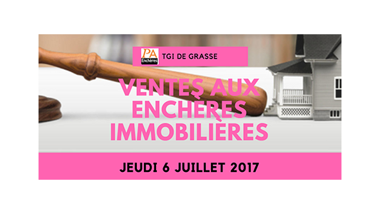 TGI GRASSE : Les ventes aux enchères immobilières du jeudi 6 juillet 