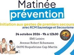  À Roquebrune-Cap-Martin, la JCE organise une matinée consacrée à la santé et à la prévention le 24 octobre