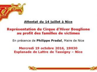 Nice : Représentation du Cirque d'Hiver Bouglione au profit des familles de victimes