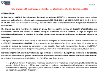 Schémas pour identifier les bénéficiaires effectifs dans une société