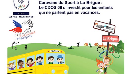 Pour son étape à La Brigue, la Caravane du Sport s'investit aussi pour les enfants qui ne partent pas en vacances !