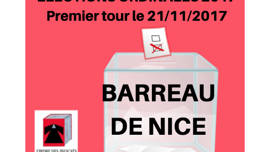 Barreau de Nice : résultats du 1er tour des élections ordinales
