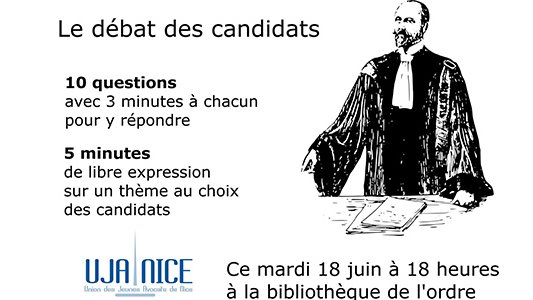 L'UJA de Nice organise un débat entre candidats au Bâtonnat de Nice 2020-2021