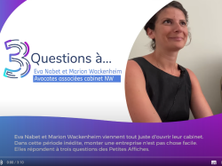 Me Eva Nabet et Me Marion Wackenheim sur la création de leur Cabinet N&W AVOCATS 