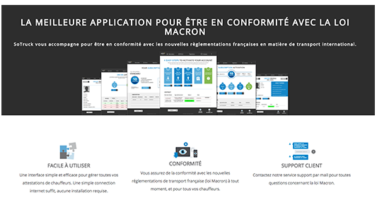 So Truck : l'application pour être en conformité avec la loi Macron