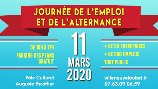 Journée de l'emploi et de l'alternance à Villeneuve Loubet le 11 mars 