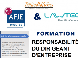Formation AFJE 06 - "Responsabilité du dirigeant d'entreprise : panorama de la réglementation et de l'actualité"