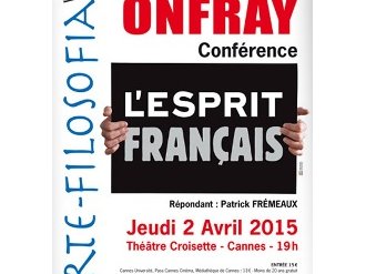 La Ville de Cannes et Arte-Filosofia proposent une conférence exceptionnelle de Michel Onfray