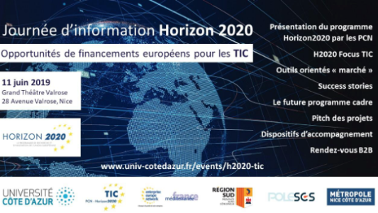 Journée d'information Horizon 2020 TIC le 11 juin à Nice