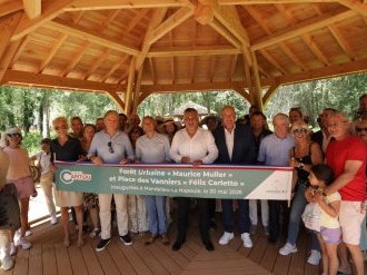 Mandelieu-La Napoule : la Forêt urbaine Maurice Muller et la Place des Vanniers Félix Carletto inaugurées