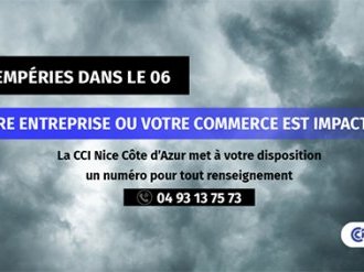 Tempête Alex : la CCI Nice Côte d'Azur est sur le front