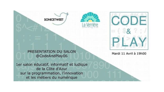 Demain, #Sonicetweet vous parle du salon CODE & PLAY !